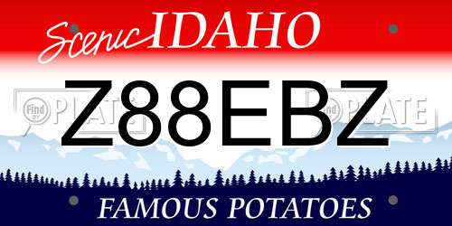 Z88EBZ Idaho License Plate