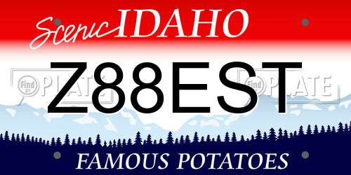 Z88EST Idaho License Plate