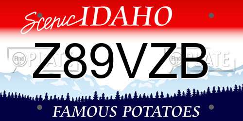 Z89VZB Idaho License Plate