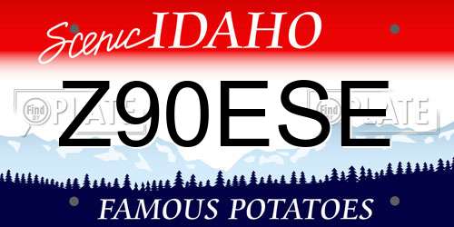 Z90ESE Idaho License Plate