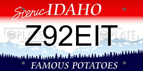 Z92EIT Idaho License Plate