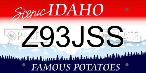 Z93JSS Idaho License Plate