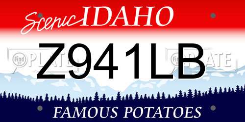Z941LB Idaho License Plate