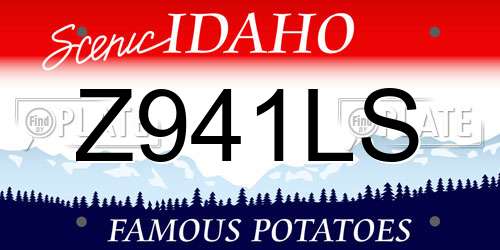 Z941LS Idaho License Plate