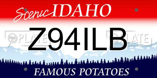 Z94ILB Idaho License Plate