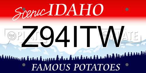 Z94ITW Idaho License Plate