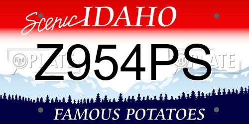 Z954PS Idaho License Plate