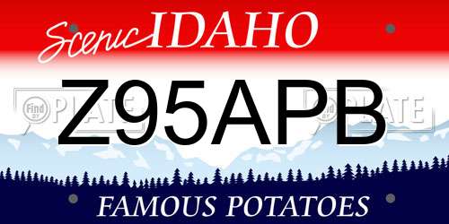 Z95APB Idaho License Plate