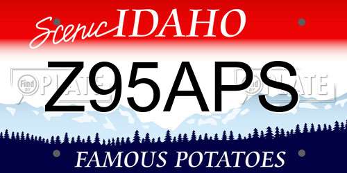 Z95APS Idaho License Plate