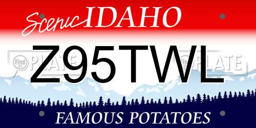 Z95TWL Idaho License Plate