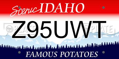 Z95UWT Idaho License Plate