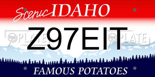 Z97EIT Idaho License Plate