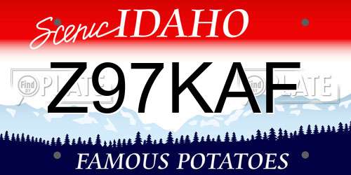 Z97KAF Idaho License Plate