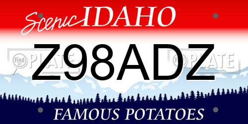 Z98ADZ Idaho License Plate