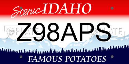 Z98APS Idaho License Plate