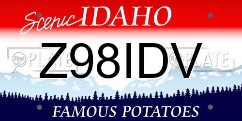 Z98IDV Idaho License Plate