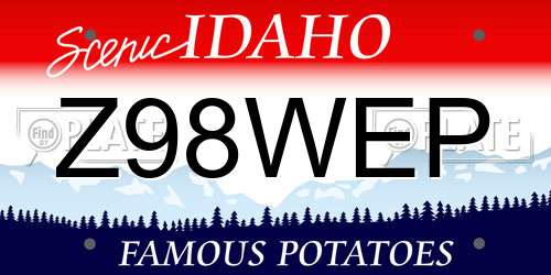 Z98WEP Idaho License Plate