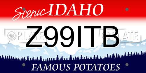 Z99ITB Idaho License Plate