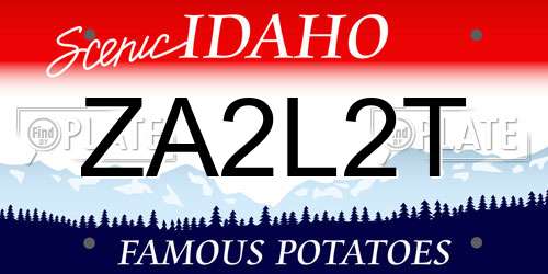 ZA2L2T Idaho License Plate