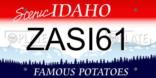 ZASI61 Idaho License Plate