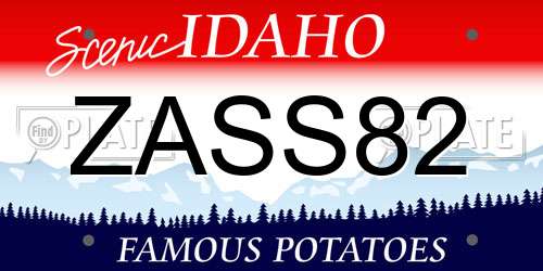 ZASS82 Idaho License Plate