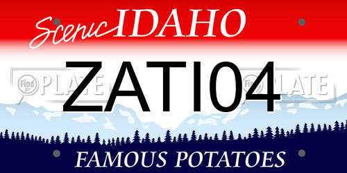 ZATI04 Idaho License Plate