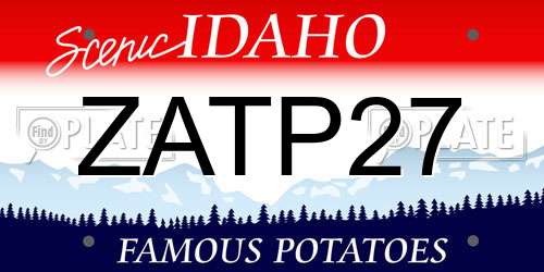 ZATP27 Idaho License Plate