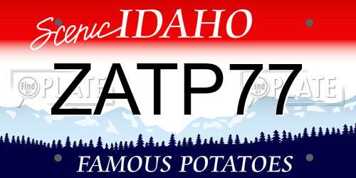 ZATP77 Idaho License Plate