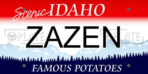 ZAZEN Idaho License Plate