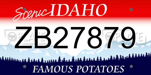 ZB27879 Idaho License Plate