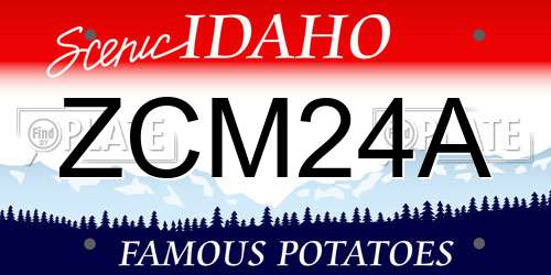 ZCM24A Idaho License Plate
