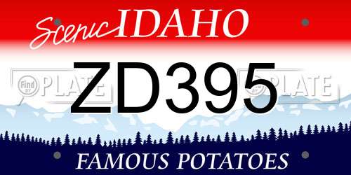 ZD395 Idaho License Plate