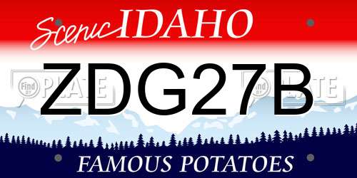 ZDG27B Idaho License Plate