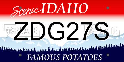 ZDG27S Idaho License Plate