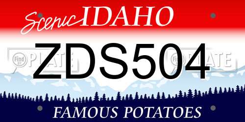 ZDS504 Idaho License Plate
