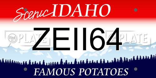 ZEII64 Idaho License Plate