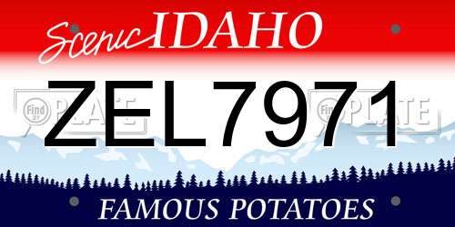 ZEL7971 Idaho License Plate