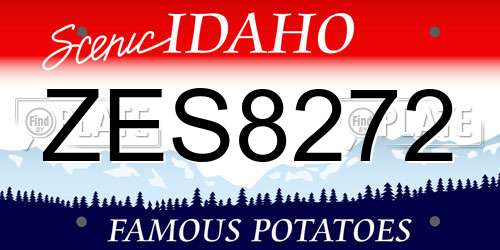 ZES8272 Idaho License Plate