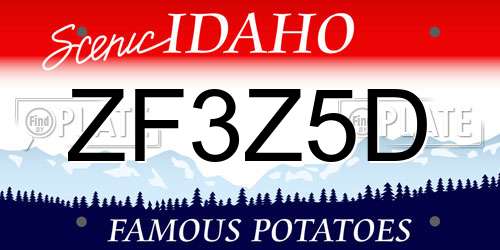 ZF3Z5D Idaho License Plate