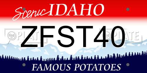ZFST40 Idaho License Plate