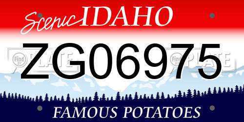 ZG06975 Idaho License Plate