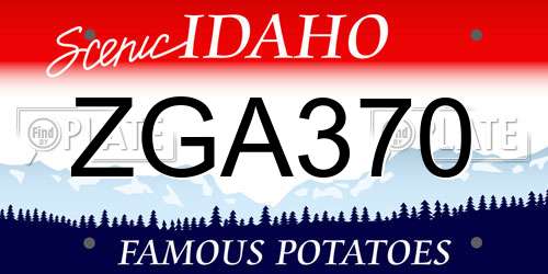 ZGA370 Idaho License Plate