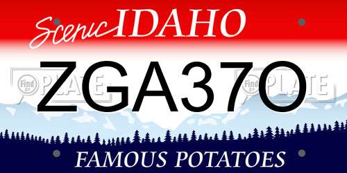 ZGA37O Idaho License Plate