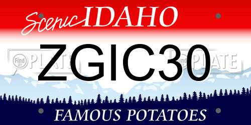 ZGIC30 Idaho License Plate