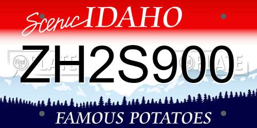 ZH2S900 Idaho License Plate