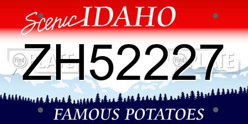 ZH52227 Idaho License Plate