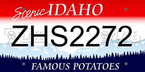 ZHS2272 Idaho License Plate