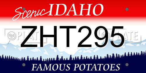 ZHT295 Idaho License Plate