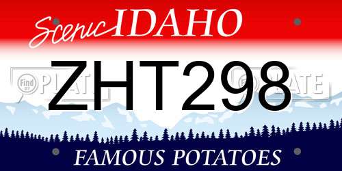 ZHT298 Idaho License Plate