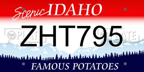 ZHT795 Idaho License Plate